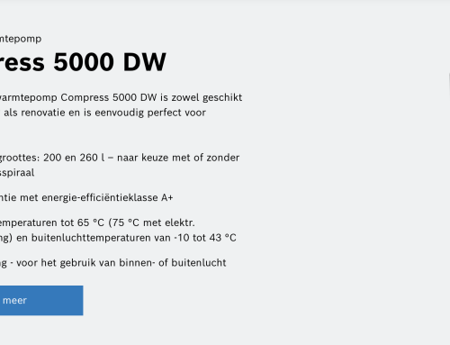 Bosch introduceert innovatieve warmtepompboiler